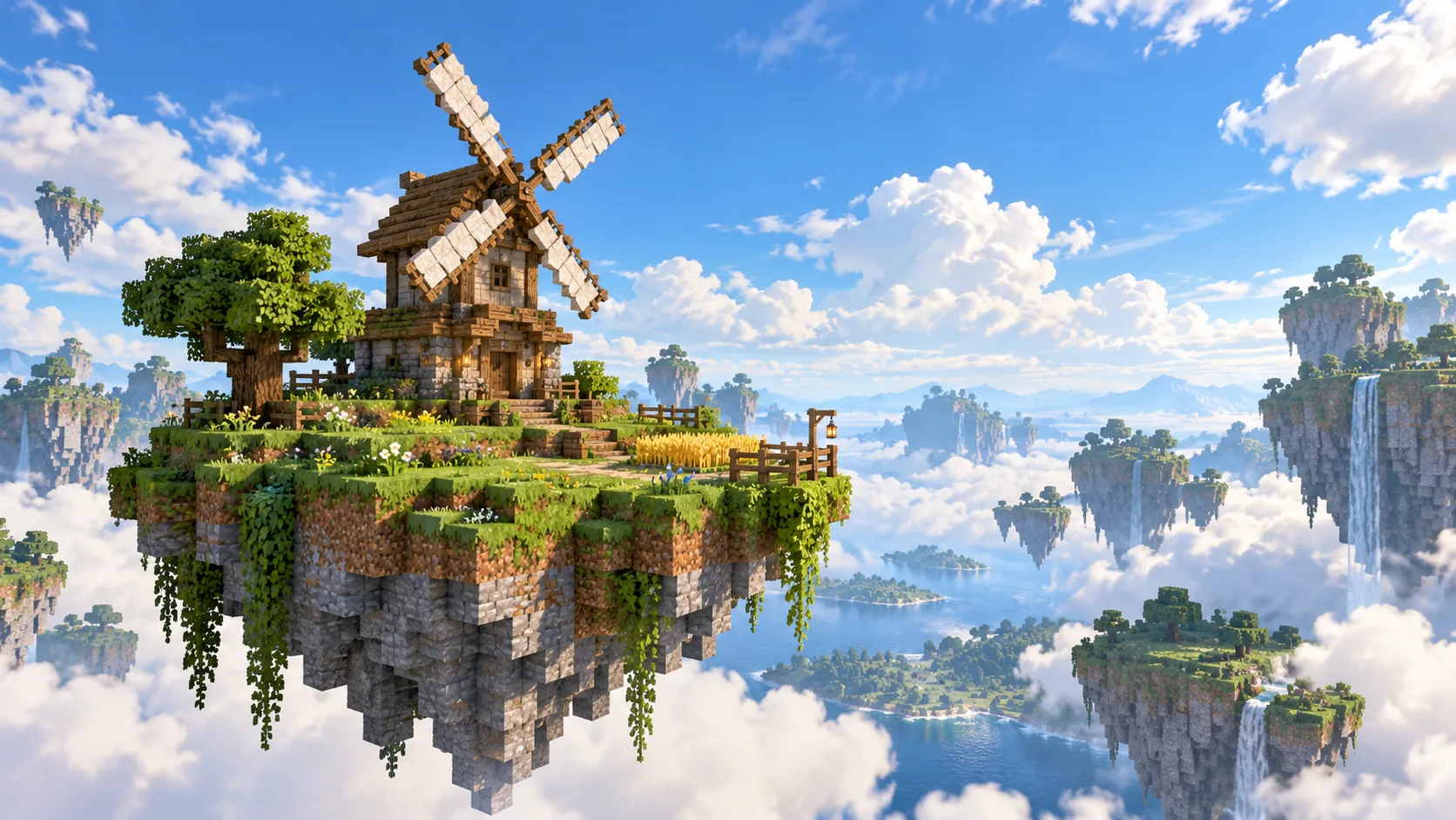 Landscape reference with open sky and an island silhouette